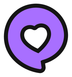 Heart in speech bubble