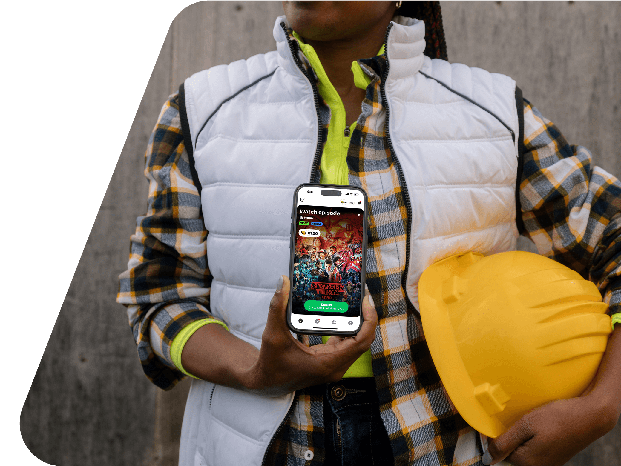 Woman holding a phone
