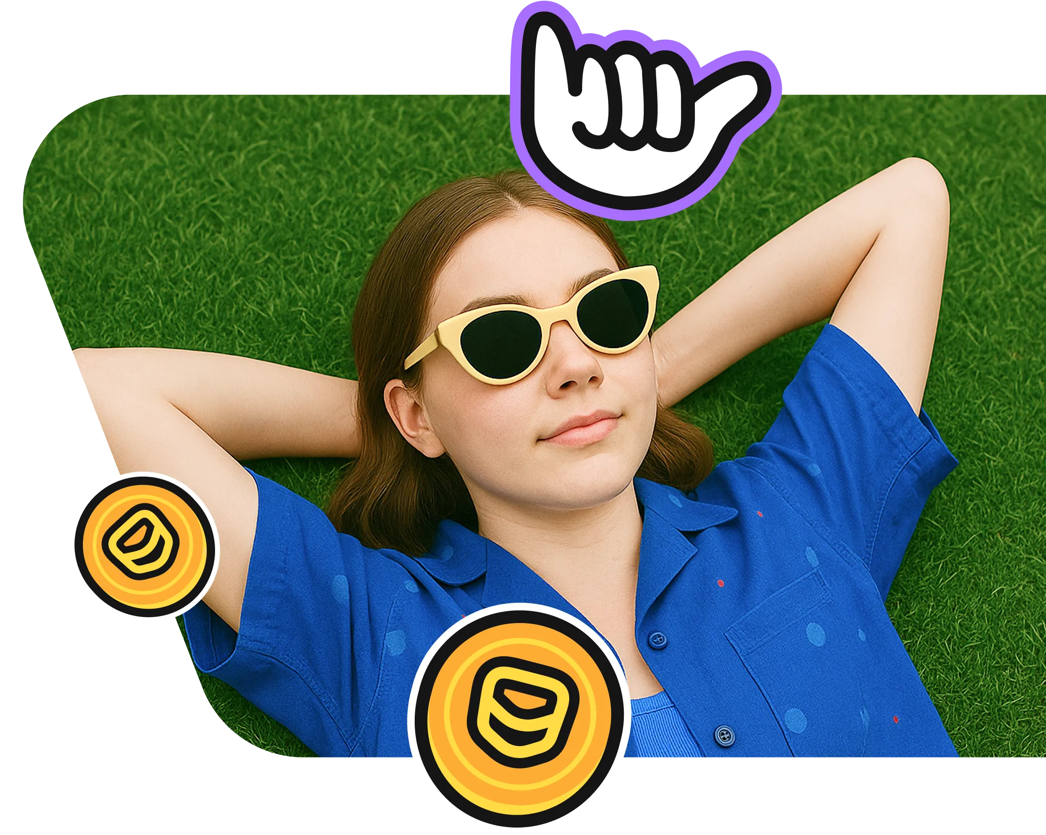 Person relaxing with referral earnings