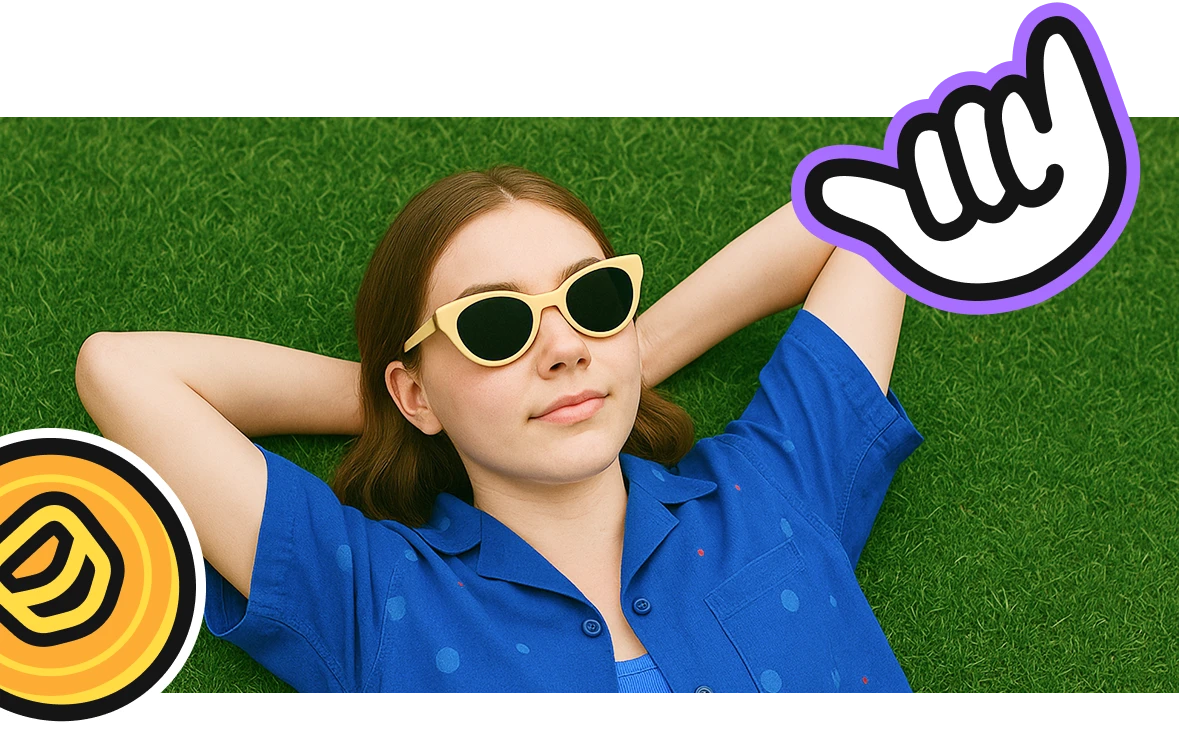 Person relaxing with referral earnings